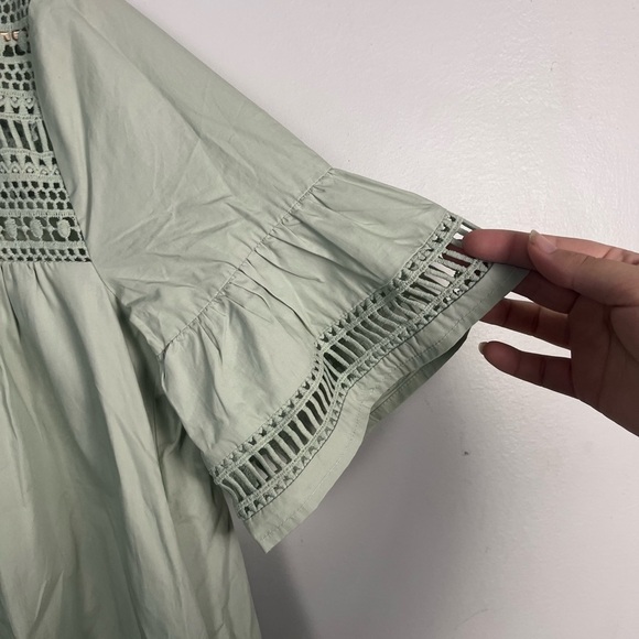 English factory LACE DETAIL MINI DRESS in sage green size small new with tags - Picture 3 of 8